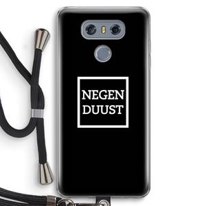 CaseCompany Negenduust black: LG G6 Transparant Hoesje met koord