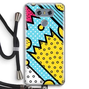 CaseCompany Pop Art #1: LG G6 Transparant Hoesje met koord