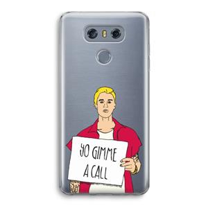 CaseCompany Gimme a call: LG G6 Transparant Hoesje