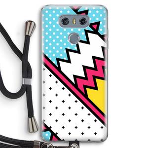 CaseCompany Pop Art #2: LG G6 Transparant Hoesje met koord