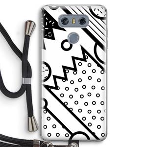 CaseCompany Pop Art #4: LG G6 Transparant Hoesje met koord