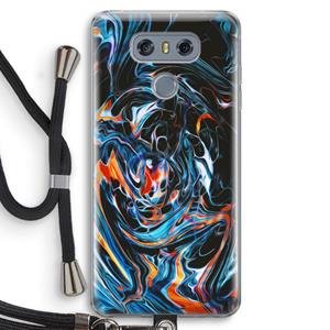 CaseCompany Black Unicorn: LG G6 Transparant Hoesje met koord