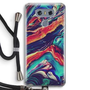 CaseCompany Chameleon Sun: LG G6 Transparant Hoesje met koord