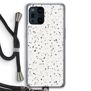 CaseCompany Terrazzo N°14: Oppo Find X3 Pro Transparant Hoesje met koord