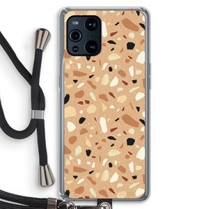 CaseCompany Terrazzo N°17: Oppo Find X3 Pro Transparant Hoesje met koord