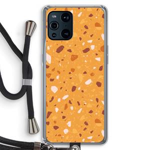 CaseCompany Terrazzo N°24: Oppo Find X3 Pro Transparant Hoesje met koord