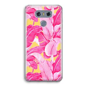 CaseCompany Pink Banana: LG G6 Transparant Hoesje