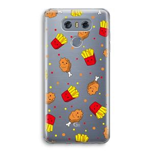 CaseCompany Chicken 'n Fries: LG G6 Transparant Hoesje