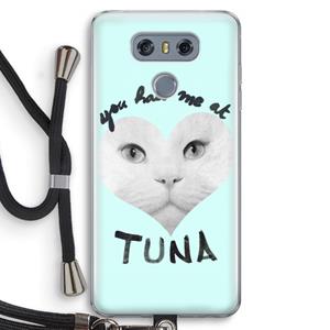 CaseCompany You had me at tuna: LG G6 Transparant Hoesje met koord
