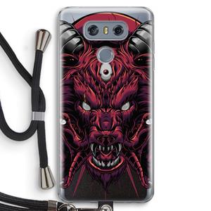 CaseCompany Hell Hound and Serpents: LG G6 Transparant Hoesje met koord