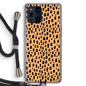 CaseCompany Panter: Oppo Find X3 Pro Transparant Hoesje met koord