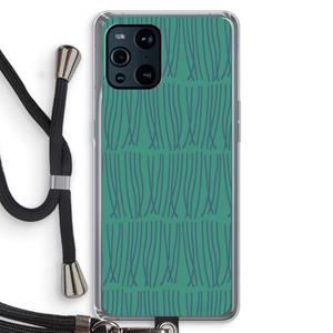 CaseCompany Swirls: Oppo Find X3 Pro Transparant Hoesje met koord