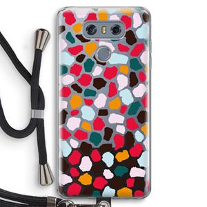 CaseCompany Colored Giraffe: LG G6 Transparant Hoesje met koord