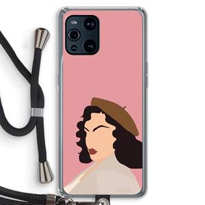 CaseCompany Confidence: Oppo Find X3 Pro Transparant Hoesje met koord