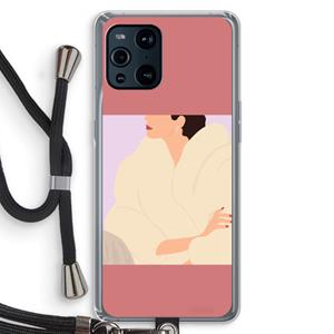 CaseCompany Cosy: Oppo Find X3 Pro Transparant Hoesje met koord
