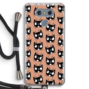 CaseCompany Kat: LG G6 Transparant Hoesje met koord