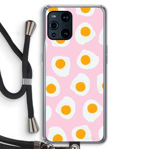 CaseCompany Dancing eggs: Oppo Find X3 Pro Transparant Hoesje met koord
