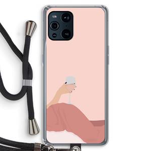 CaseCompany Wine: Oppo Find X3 Pro Transparant Hoesje met koord