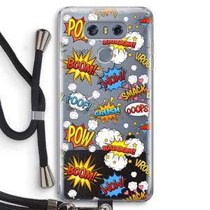 CaseCompany Pow Smack: LG G6 Transparant Hoesje met koord