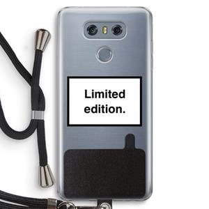 CaseCompany Limited edition: LG G6 Transparant Hoesje met koord