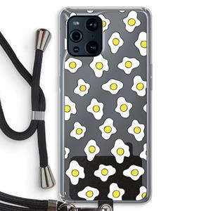 CaseCompany Spiegeleitjes: Oppo Find X3 Pro Transparant Hoesje met koord