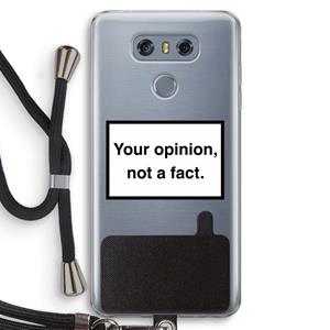CaseCompany Your opinion: LG G6 Transparant Hoesje met koord