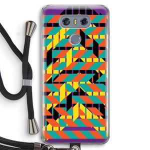 CaseCompany Skew Bee 2: LG G6 Transparant Hoesje met koord