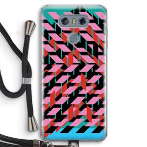 CaseCompany Skew Blush 2: LG G6 Transparant Hoesje met koord
