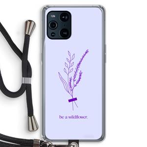 CaseCompany Be a wildflower: Oppo Find X3 Pro Transparant Hoesje met koord
