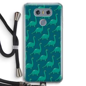 CaseCompany Diplodocus: LG G6 Transparant Hoesje met koord