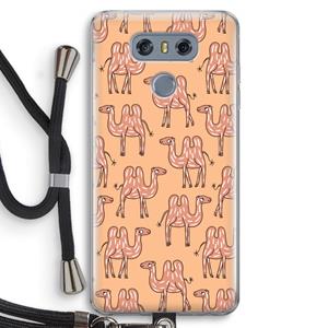 CaseCompany Kameel: LG G6 Transparant Hoesje met koord