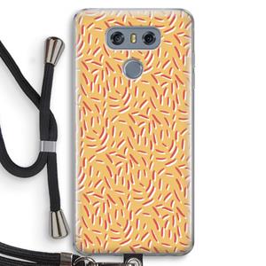 CaseCompany Camouflage: LG G6 Transparant Hoesje met koord