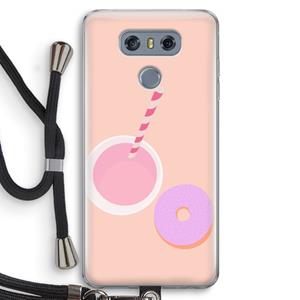CaseCompany Donut: LG G6 Transparant Hoesje met koord