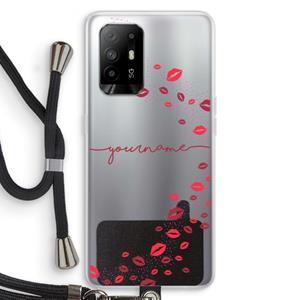 CaseCompany Kusjes: Oppo A94 5G Transparant Hoesje met koord