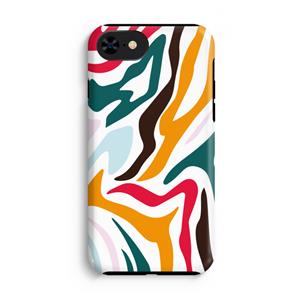 CaseCompany Colored Zebra: iPhone 7 Tough Case