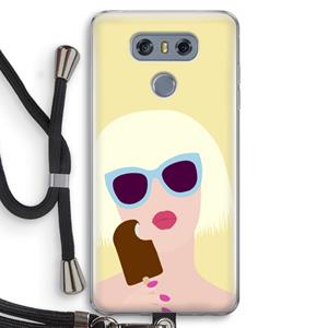CaseCompany Ice cream: LG G6 Transparant Hoesje met koord