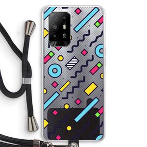 CaseCompany 8-bit N°8: Oppo A94 5G Transparant Hoesje met koord