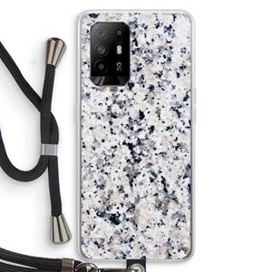CaseCompany Gespikkelde marmer: Oppo A94 5G Transparant Hoesje met koord