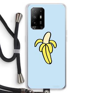 CaseCompany Banana: Oppo A94 5G Transparant Hoesje met koord