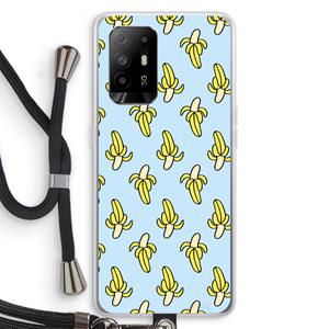 CaseCompany Bananas: Oppo A94 5G Transparant Hoesje met koord
