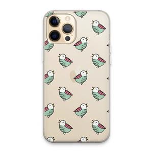 CaseCompany Vogeltjes: iPhone 13 Pro Max Transparant Hoesje