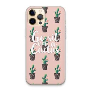 CaseCompany Cactus quote: iPhone 13 Pro Max Transparant Hoesje