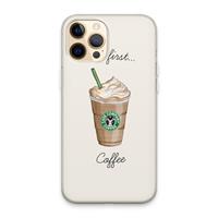 CaseCompany But first coffee: iPhone 13 Pro Max Transparant Hoesje