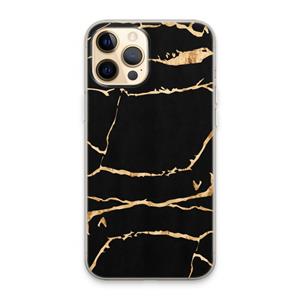 CaseCompany Gouden marmer: iPhone 13 Pro Max Transparant Hoesje