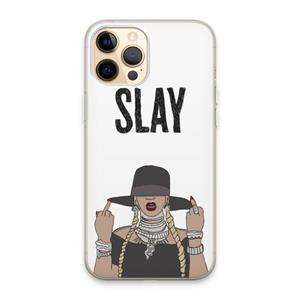 CaseCompany Slay All Day: iPhone 13 Pro Max Transparant Hoesje