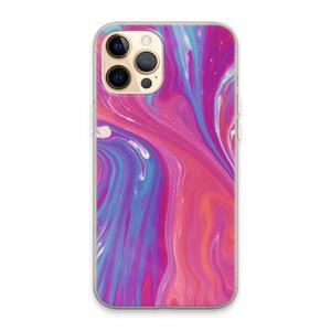 CaseCompany Paarse stroom: iPhone 13 Pro Max Transparant Hoesje