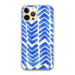 CaseCompany Blauwe pijlen: iPhone 13 Pro Max Transparant Hoesje