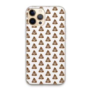 CaseCompany Poop emoji: iPhone 13 Pro Max Transparant Hoesje