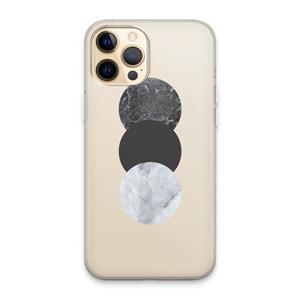 CaseCompany Marmeren cirkels: iPhone 13 Pro Max Transparant Hoesje