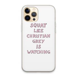CaseCompany Christian Grey: iPhone 13 Pro Max Transparant Hoesje